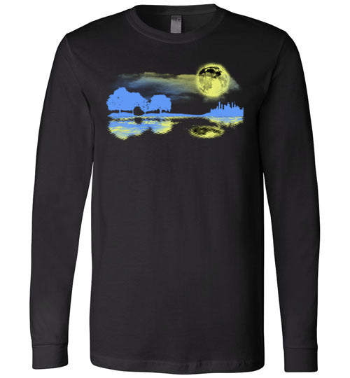 Guitar Sunset Canvas Long Sleeve