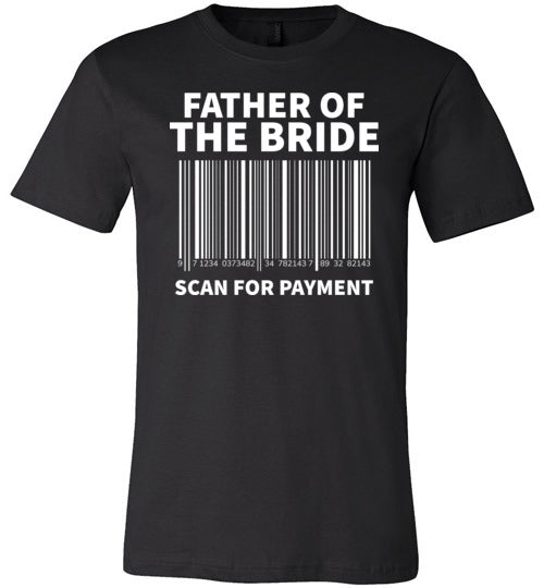Father of the Bride Scan For Payment Canvas