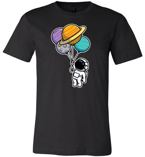 Astronaut Floating Balloons Canvas