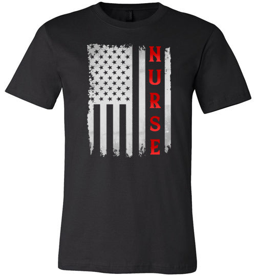 Nurse American Flag Canvas