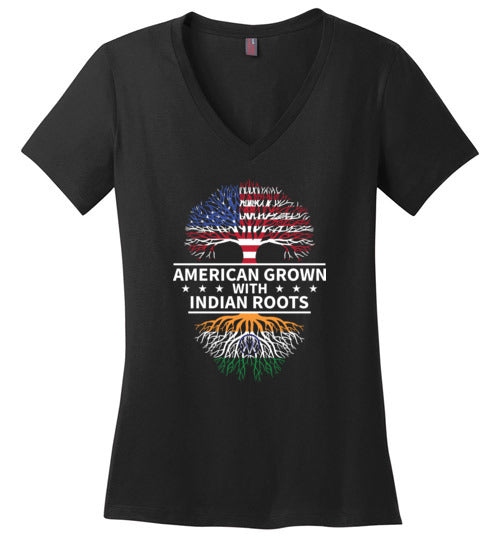 American Grown With Indian Roots V-Neck