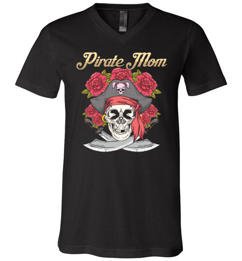 Pirate Mom Fancy V-Neck
