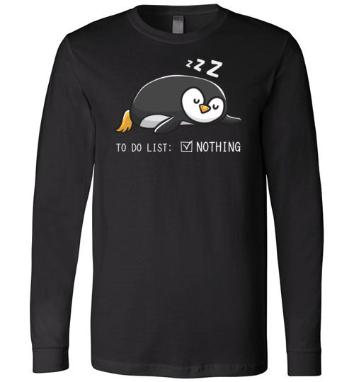 Penguin To Do List Long Sleeve