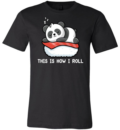 Sushi Panda This is How I Roll Canvas