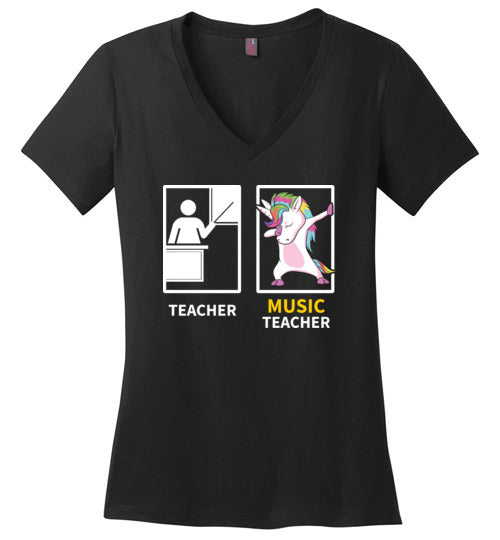 Dabbing Music Teacher V-Neck