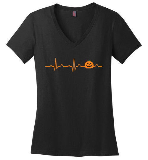 Pumpkin Heartbeat V-Neck