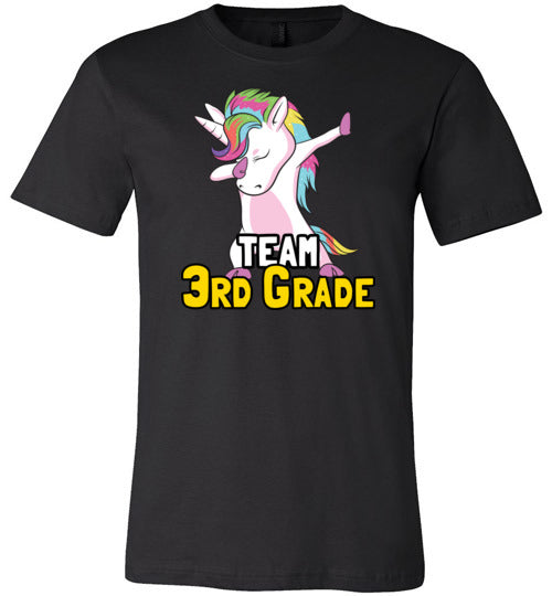 Team Third Grade Unicorn Canvas