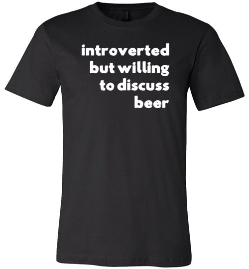 Introverted But Willing To Discuss Beer Canvas