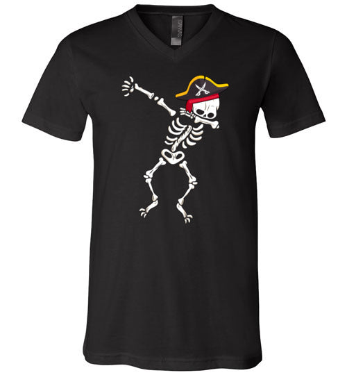 Pirate Dabbing Skeleton V-Neck