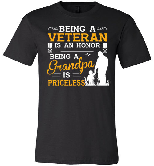 Veteran Grandpa Priceless Canvas