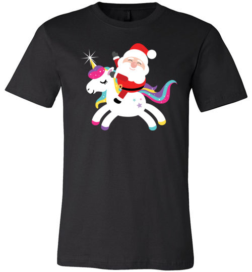 Santa Riding Unicorn Canvas