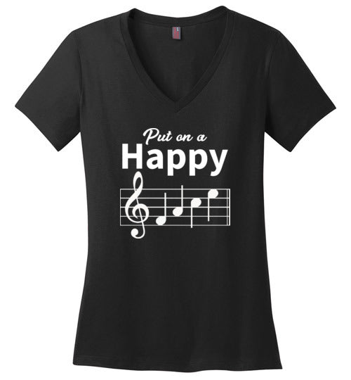 Happy Face Music V-Neck