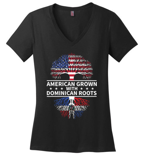 American Grown With Dominican Roots V-Neck