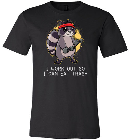 Work Out Raccoon Eat Trash Canvas