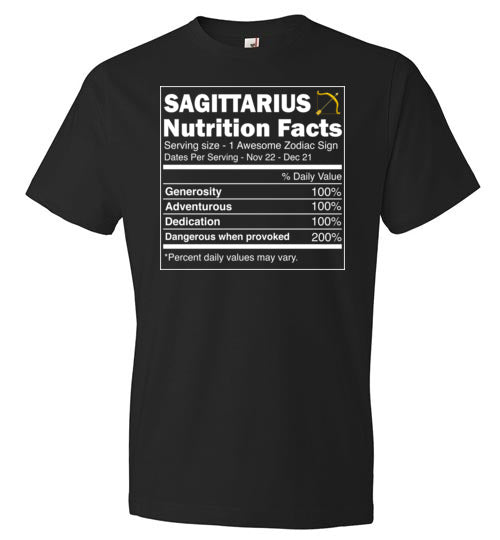 Zodiac Sagittarius Nutrition Facts