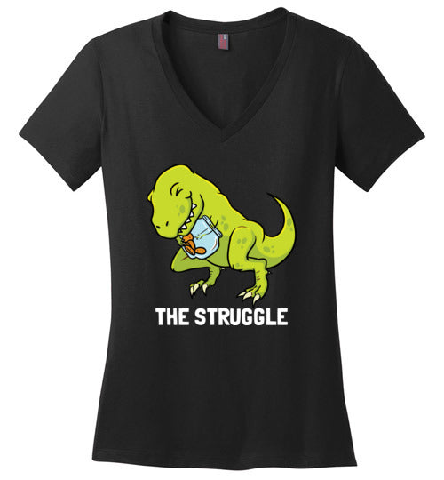 T-Rex Cookies Struggle V-Neck