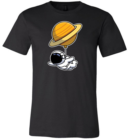 Astronaut Floating One Balloon Canvas