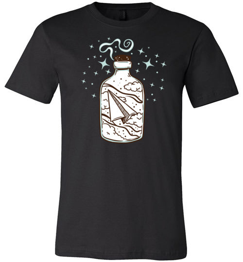 Paper Airplane Bottle Canvas