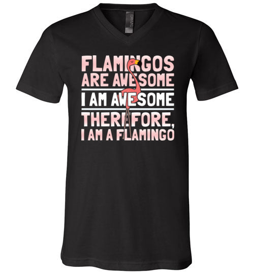 Flamingos Are Awesome V-Neck