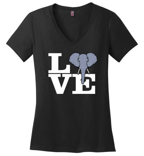 Love Elephants V-Neck
