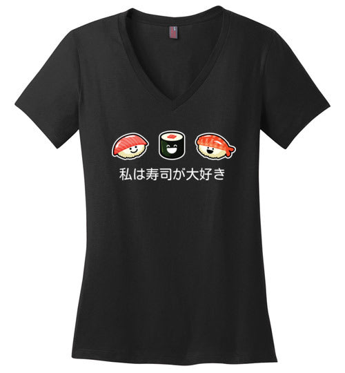 I Love Sushi V-Neck