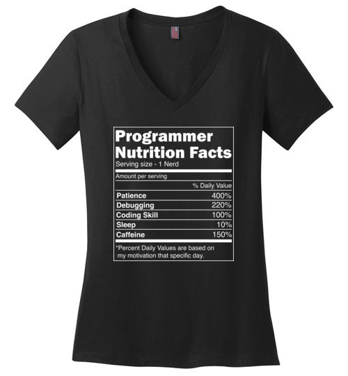 Programmer Nutrition Facts V-Neck