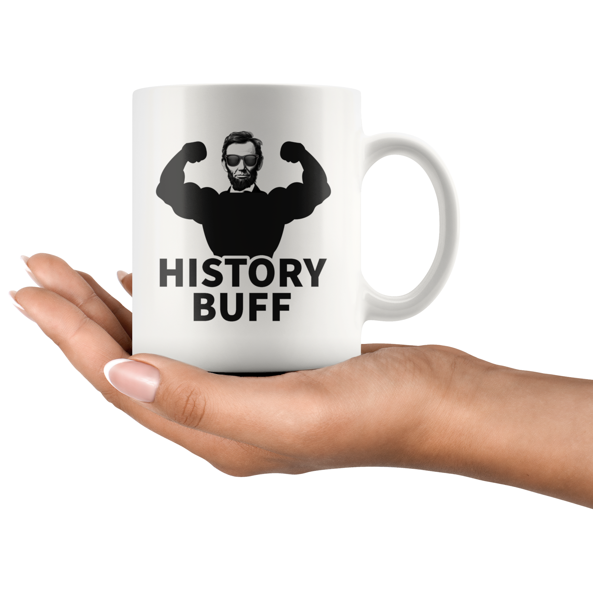 White 11oz Mug - Lincoln History Buff