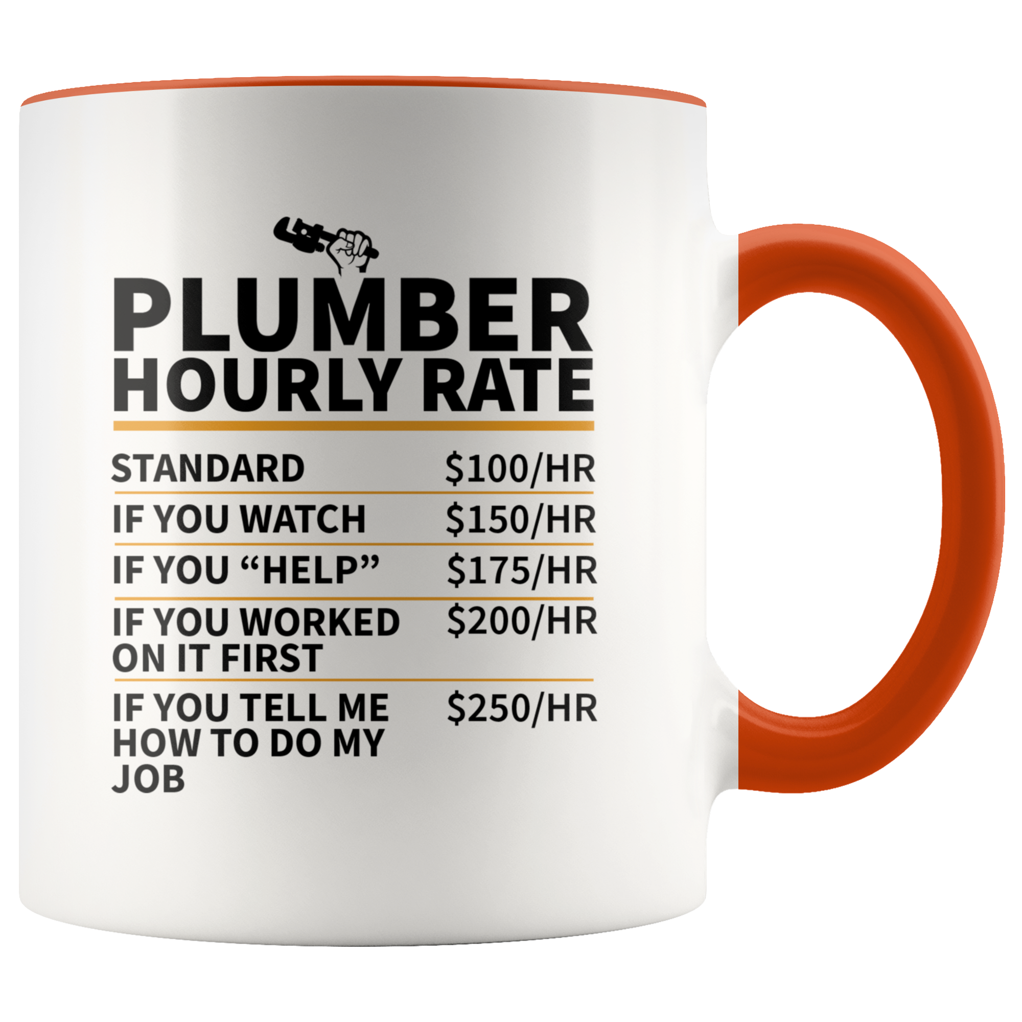 Accent Mug - Plumber Hourly Rate