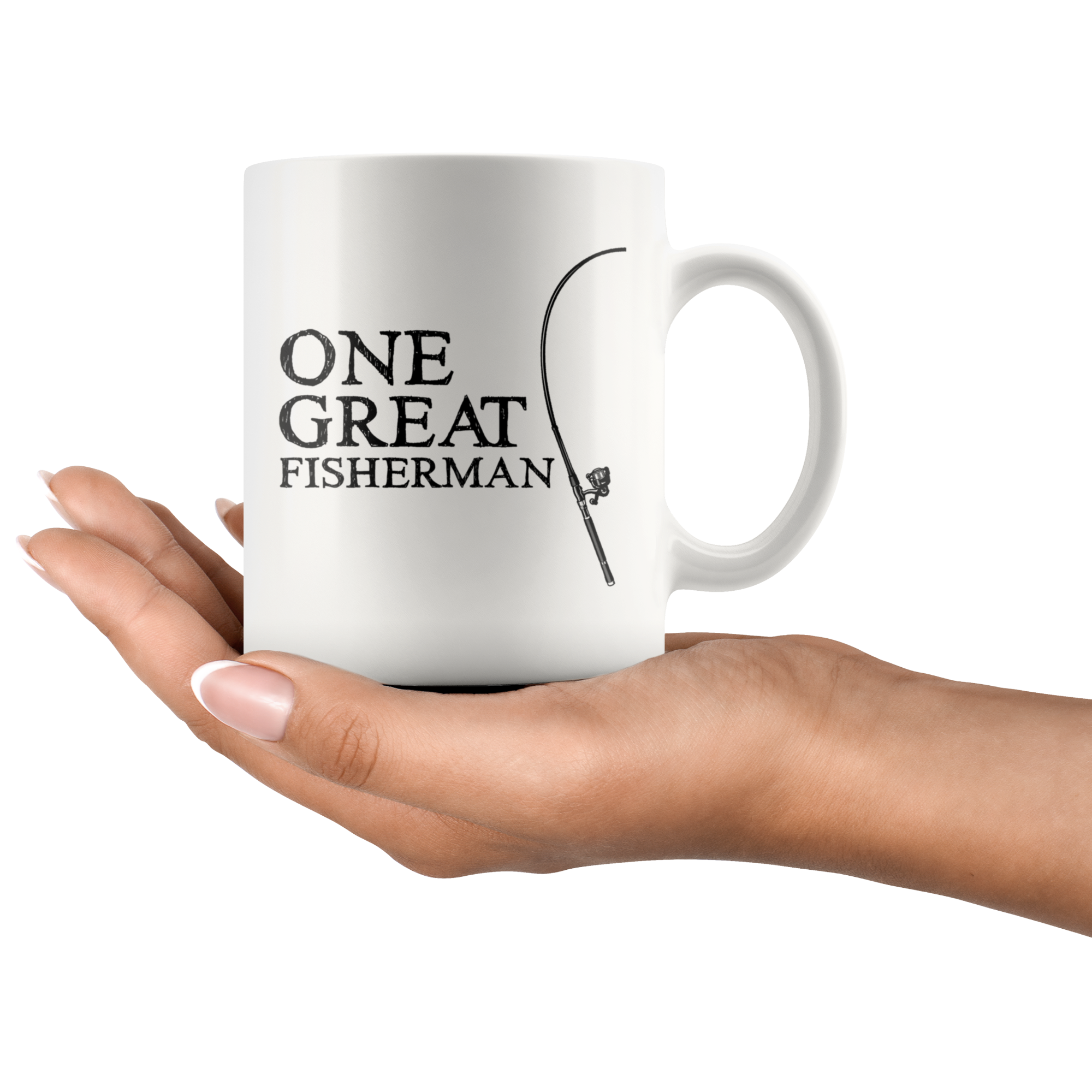 White Mugs - Fishing Matching Mug One Great Fisherman