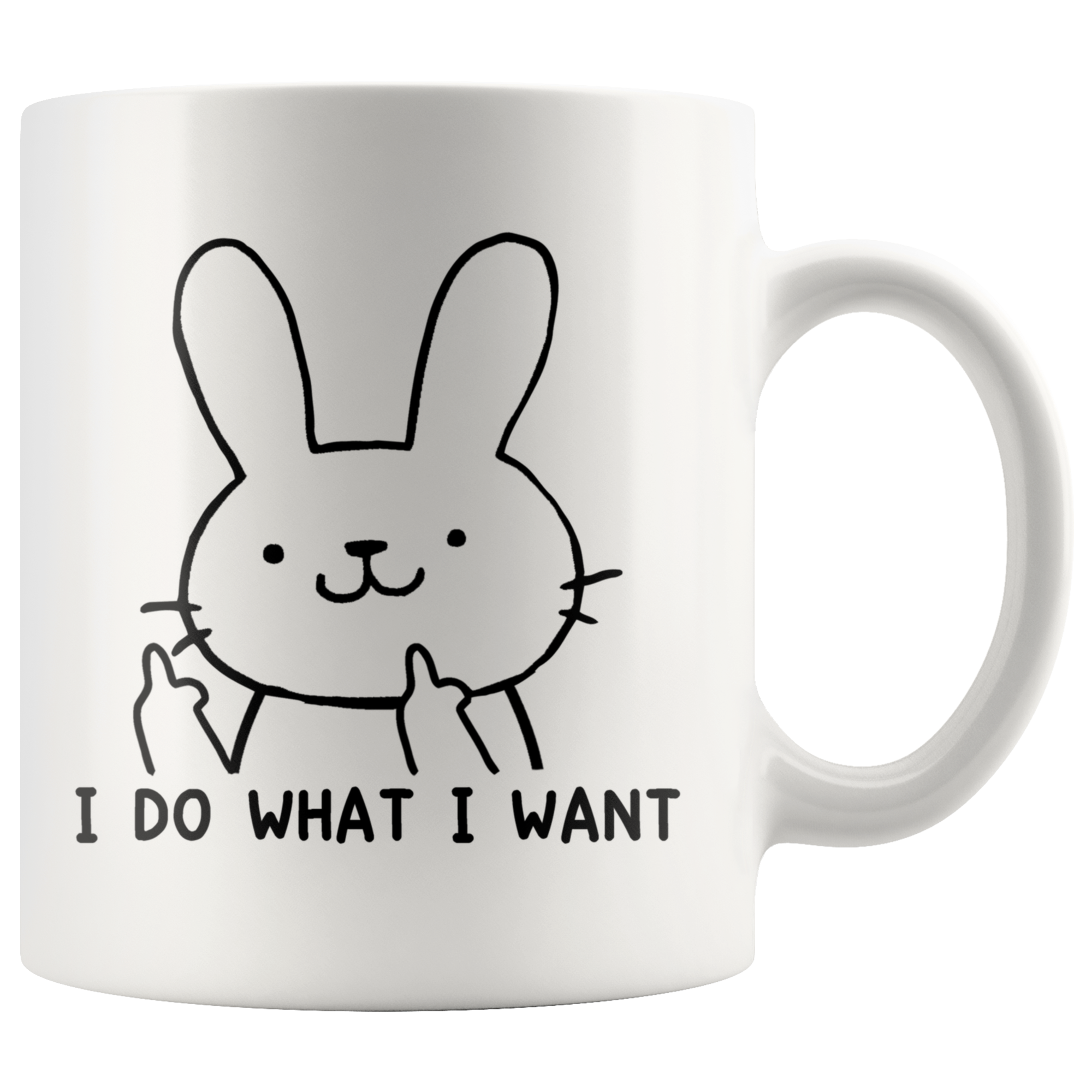 White Mugs - Bunny I Do What I Want