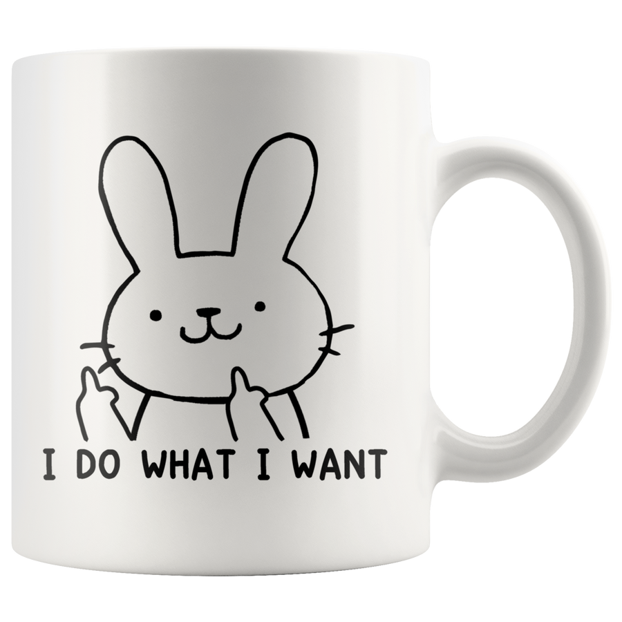 White Mugs - Bunny I Do What I Want