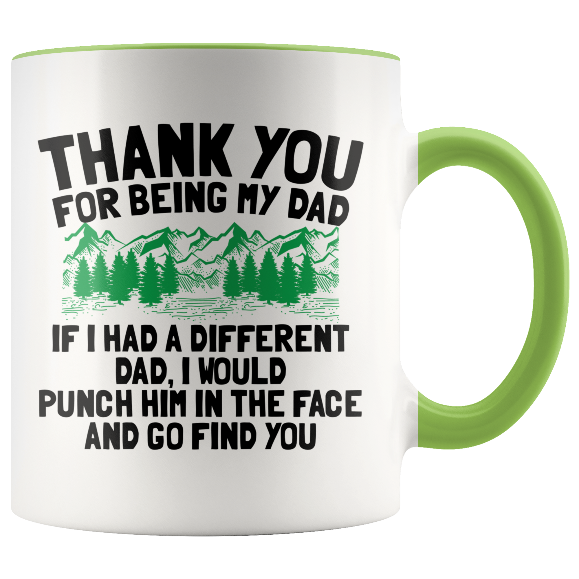 Accent Mug - Thank You Dad Punch