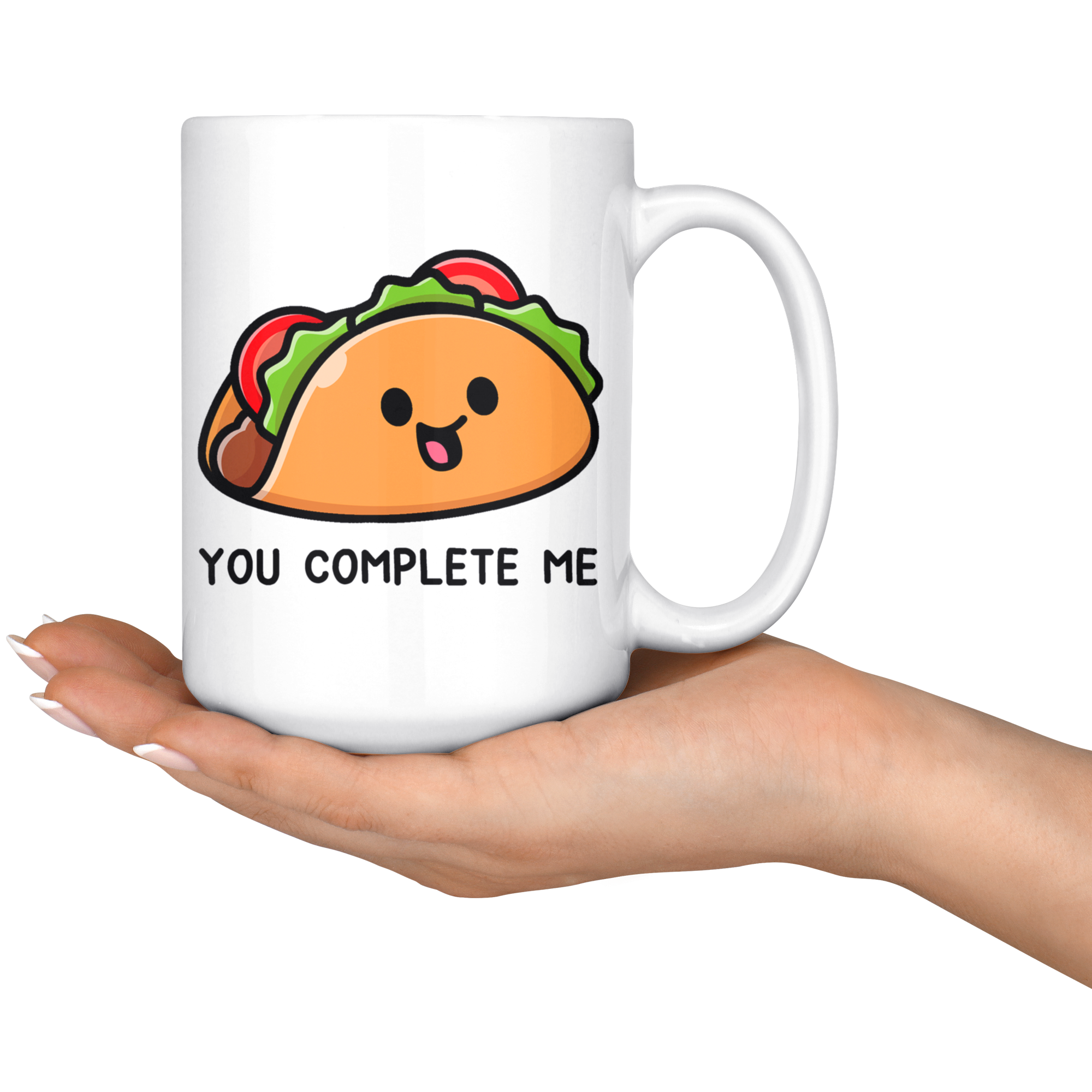 White Mugs - Matching Mug Taco You Complete Me