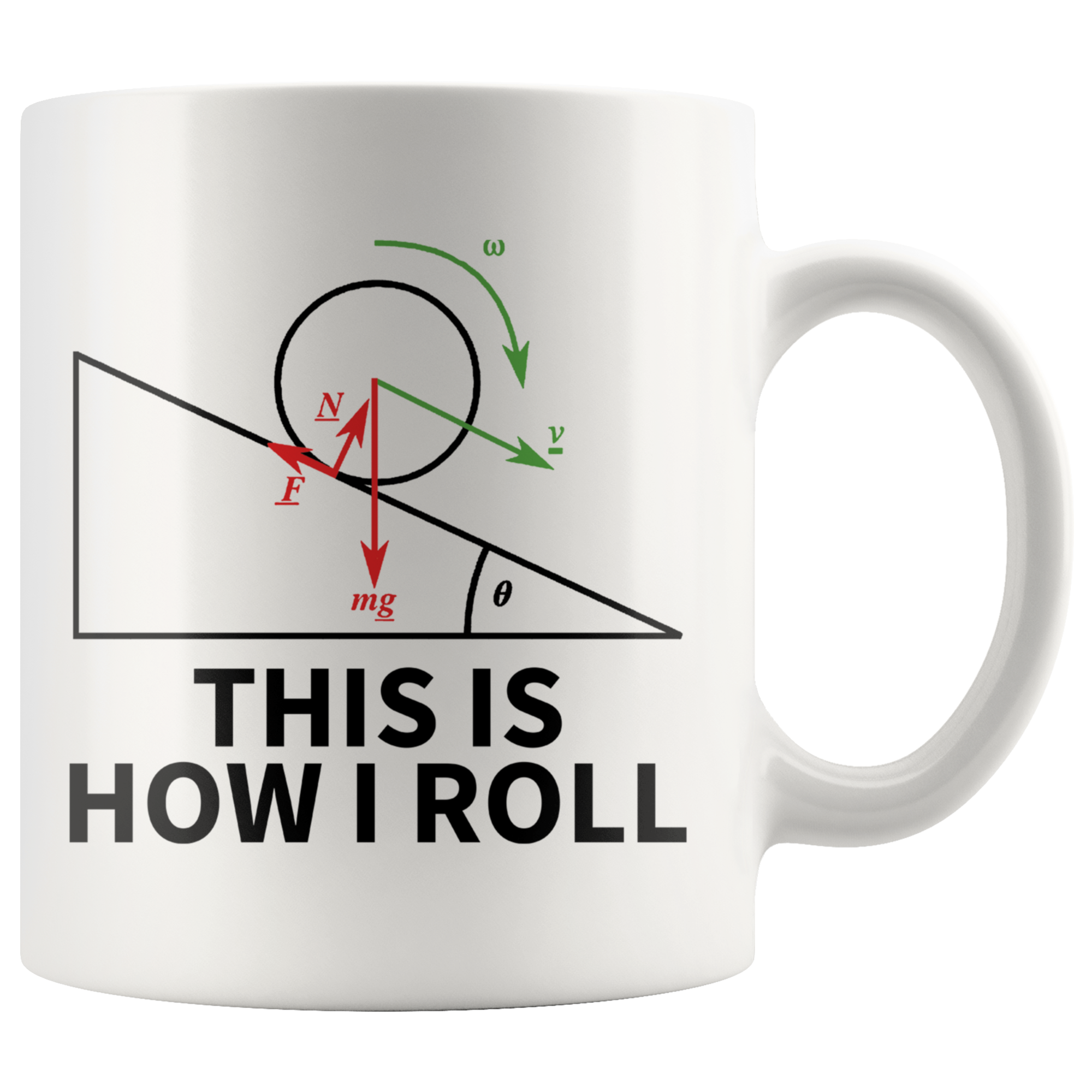 White 11oz Mug - Physics This Is How I Roll