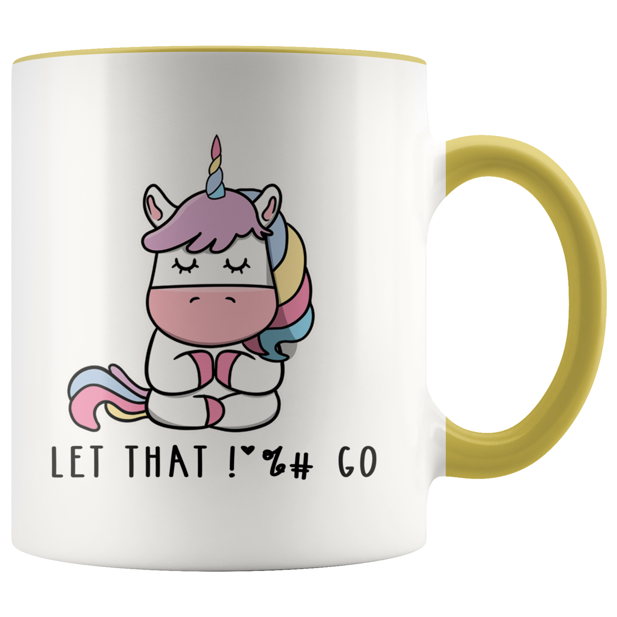 Accent Mug - Unicorn Yoga Let That Go