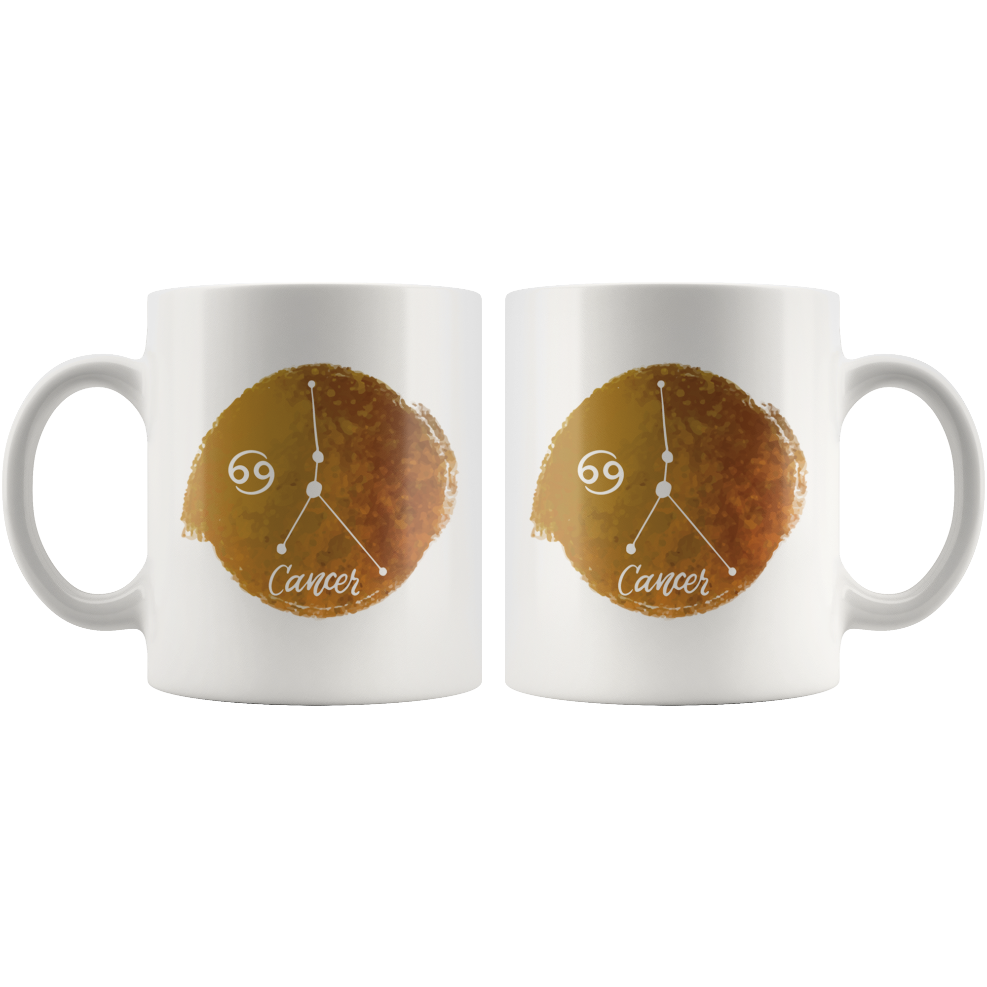 White 11oz Mug - Watercolor Cancer