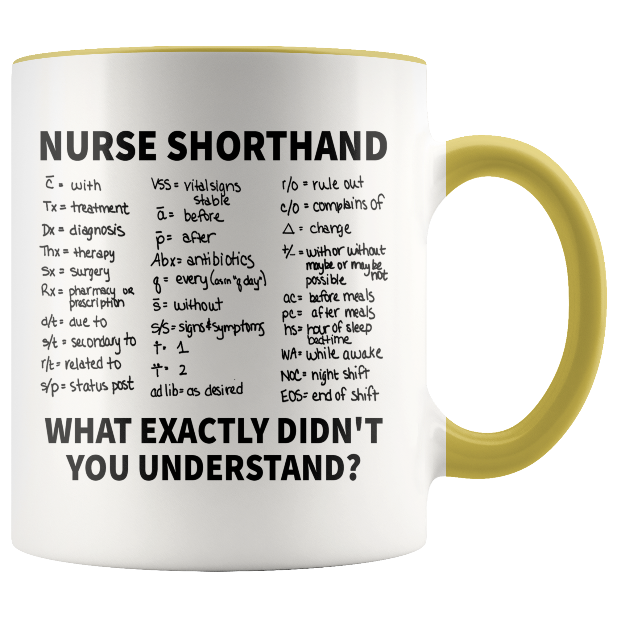 Accent Mug - Nurse Shorthand