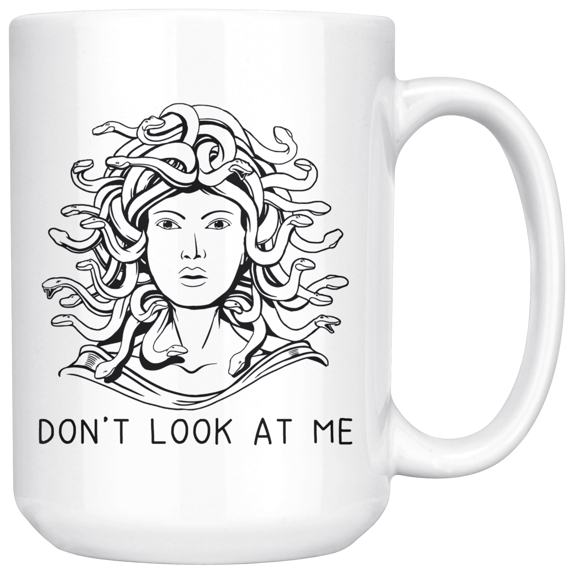 White Mugs - Medusa Don't Look At Me