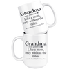 White 15oz Mug - Grandma Definition