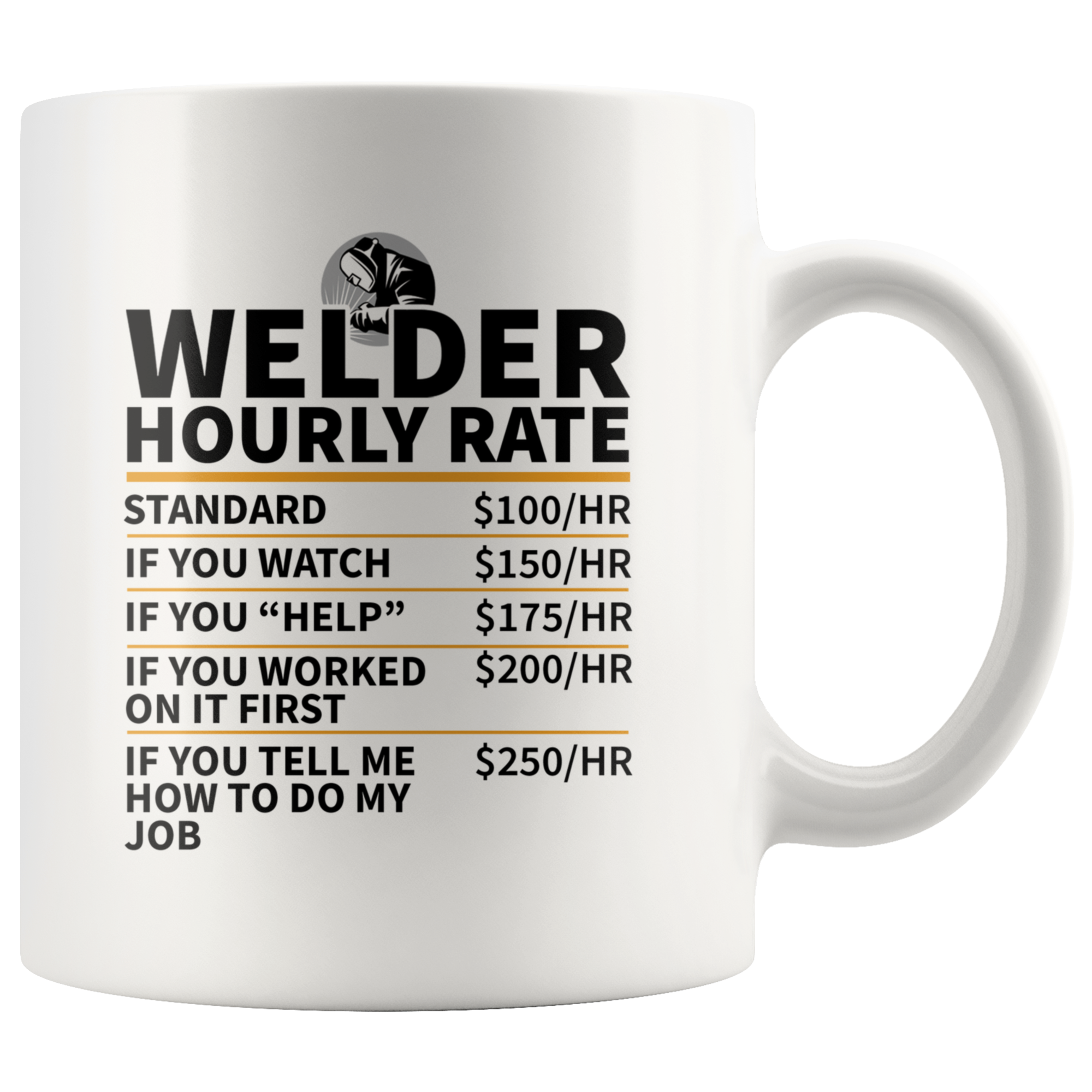 White Mug - Welder Hourly Rate