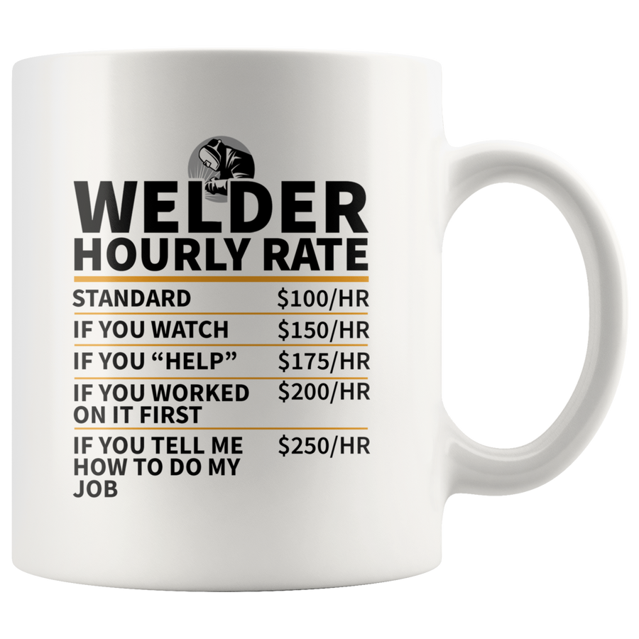 White Mug - Welder Hourly Rate