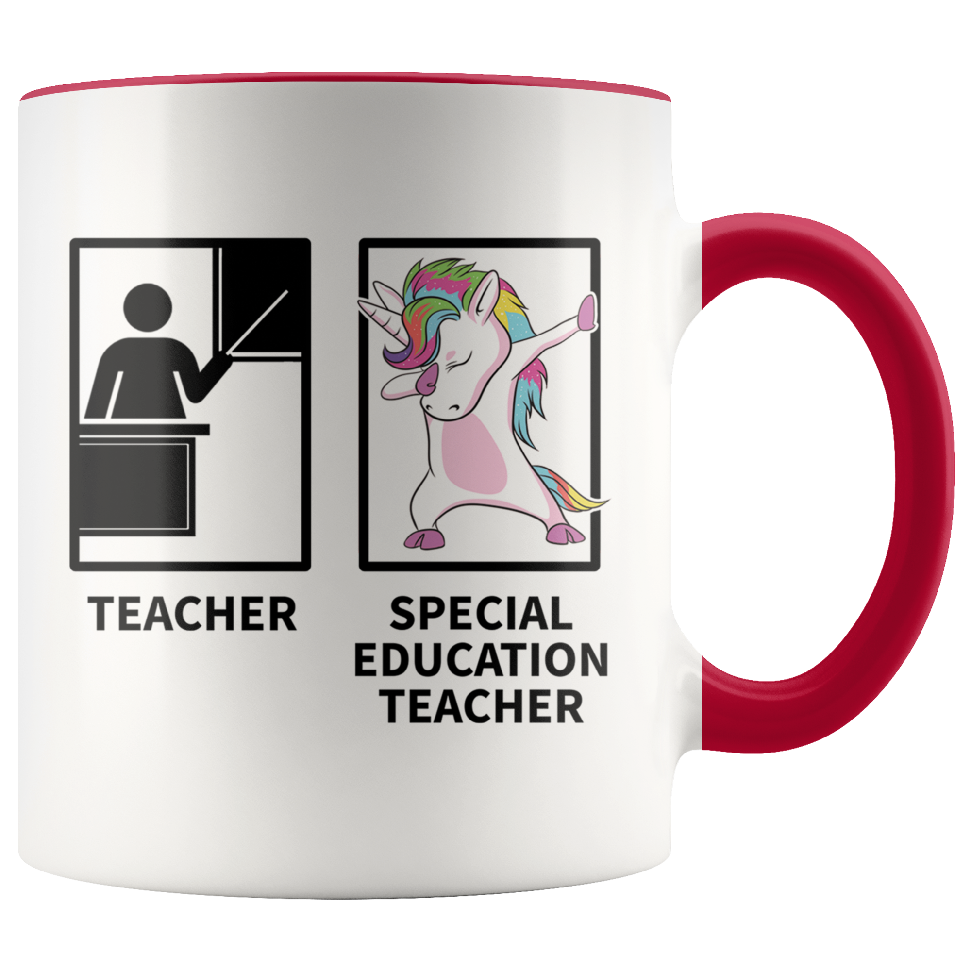 Accent Mug - Special Education Dabbing Unicorn Teacher