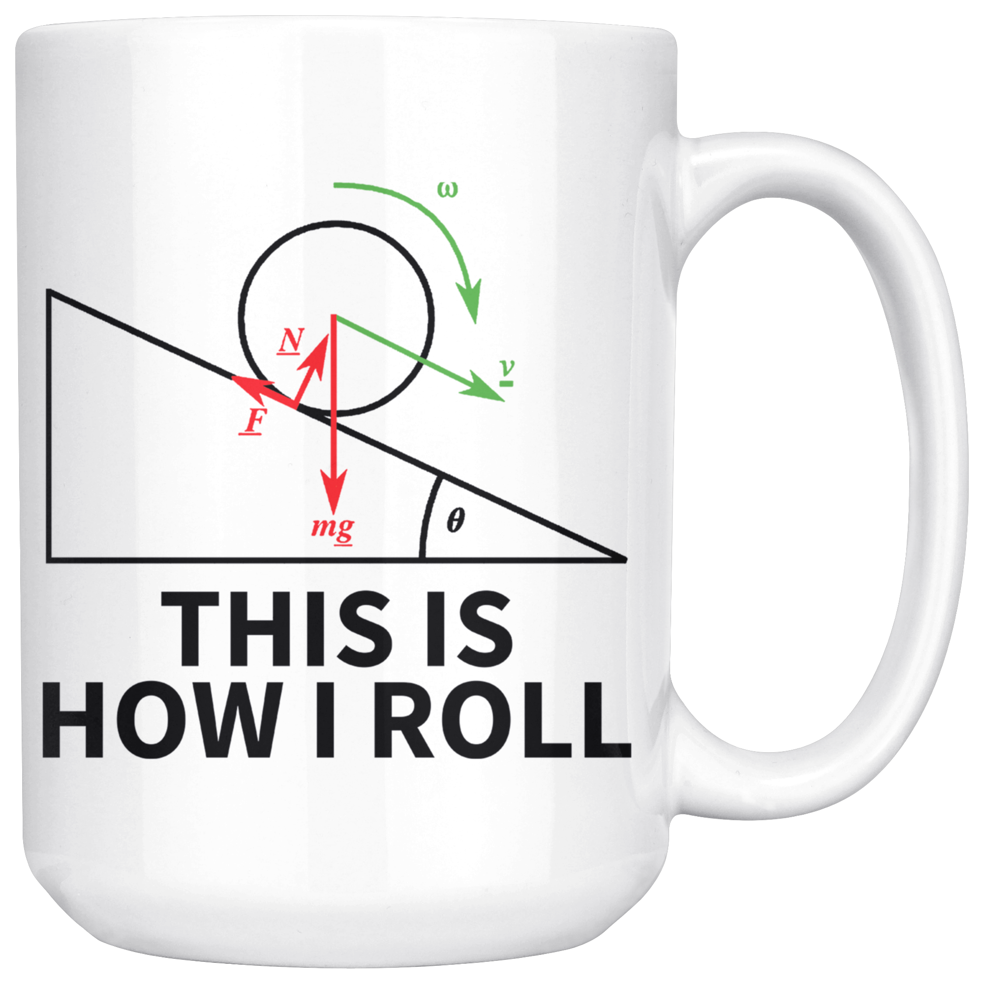 White 15oz Mug - Physics How I Roll
