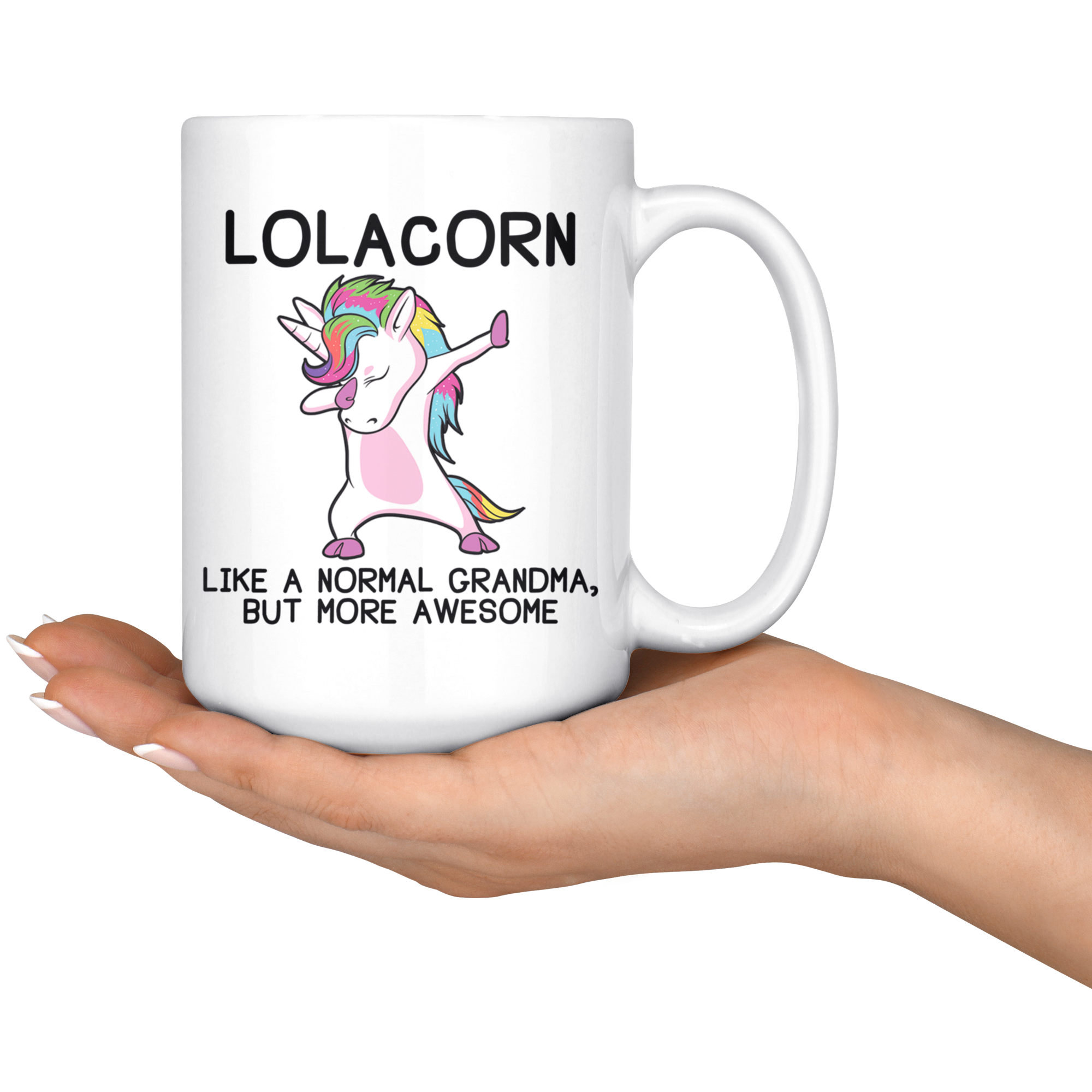 White 15oz Mug - Lolacorn