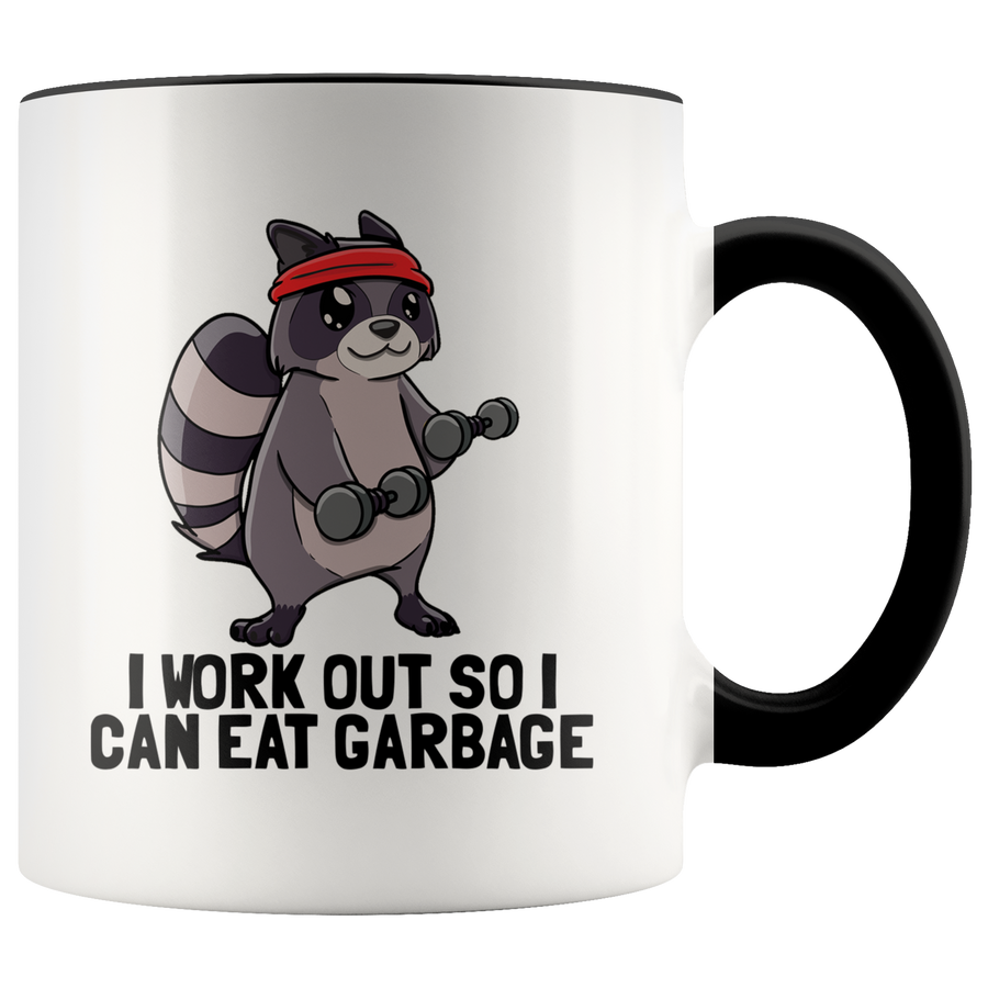 Accent Mug - Workout Raccoon Eat Garbage
