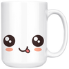 White 15oz Mug - Smiley Face Mug