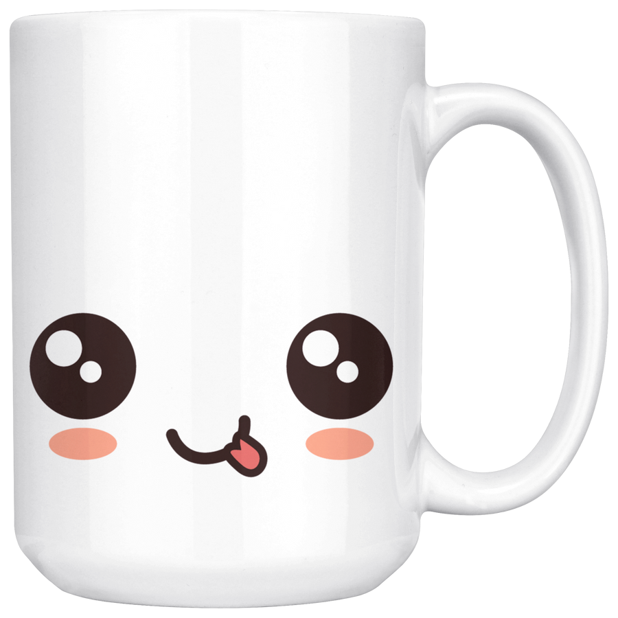 White 15oz Mug - Smiley Face Mug