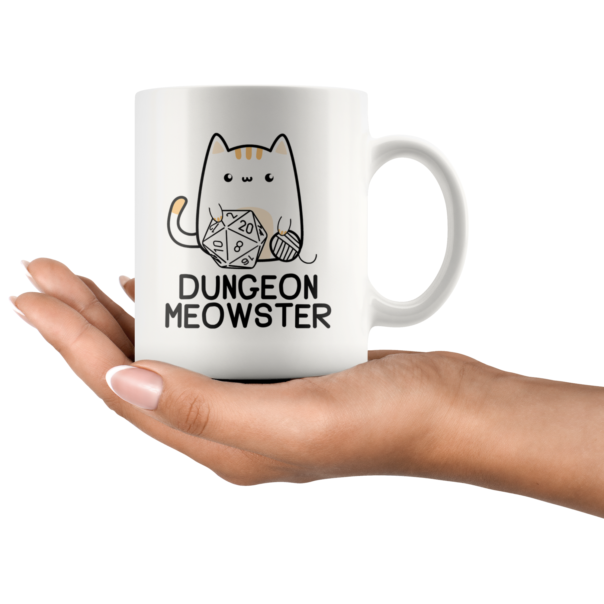 White 11oz Mug - Dungeon Meowster
