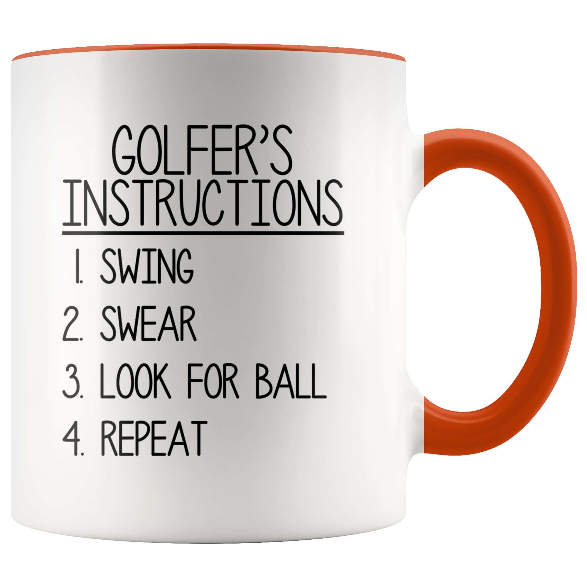 Accent Mug - Golfer's Instructions