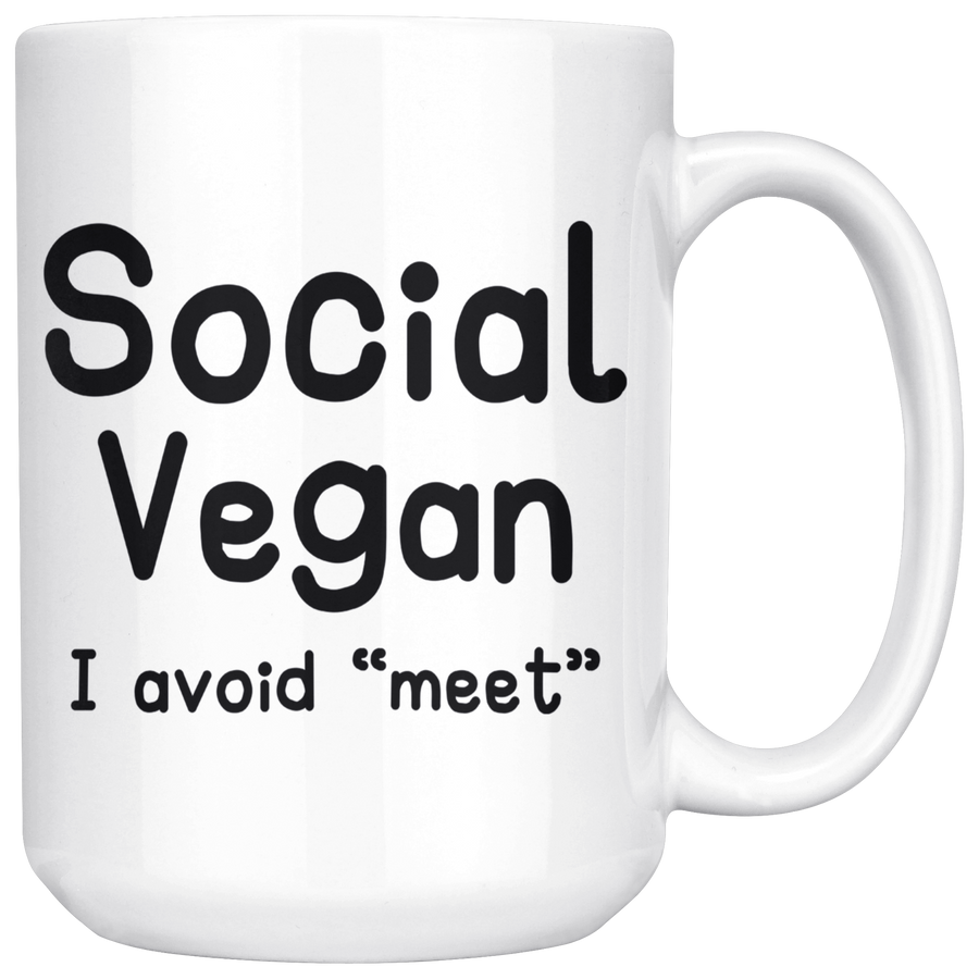 White 15oz Mug - Social Vegan